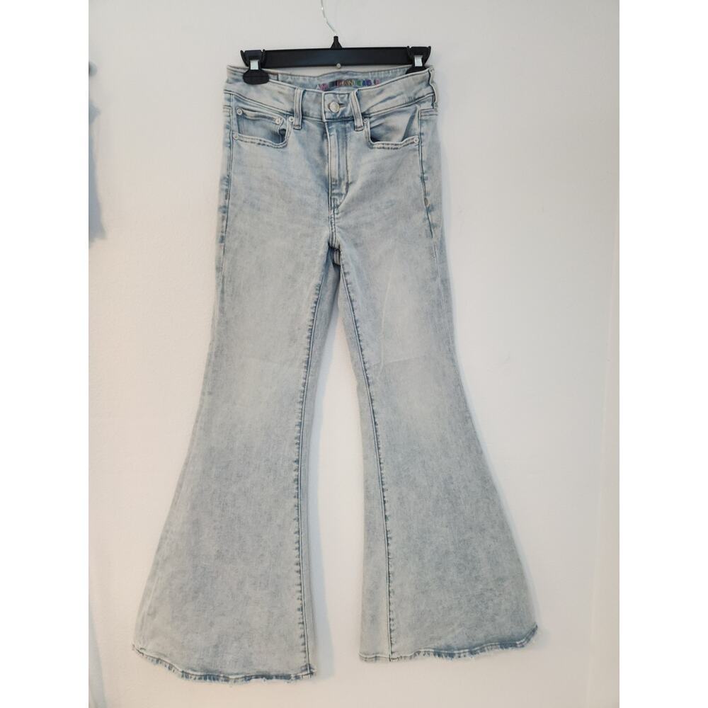 American Eagle AE Rainbow Pride Jeans Next Level Flare Festival Woman's size 6
